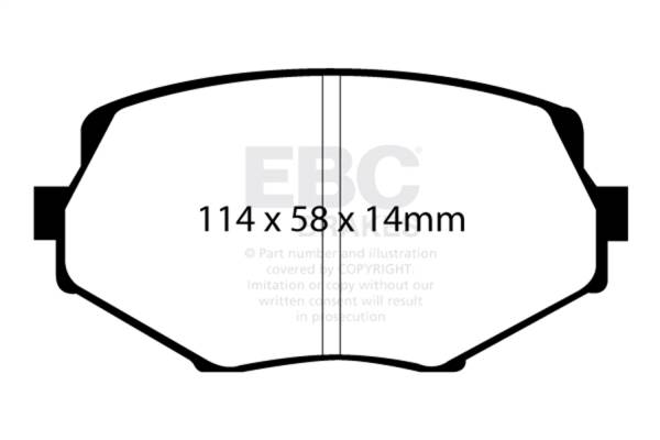 EBC - EBC 94-01 Mazda Miata MX5 1.8 Yellowstuff Front Brake Pads - DP41002R