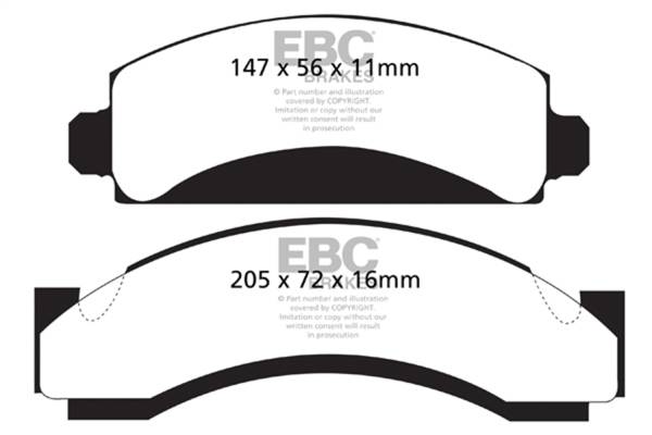 EBC - EBC 74-80 Chevrolet C30 (JB8) Yellowstuff Front Brake Pads - DP41241R