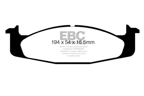 EBC - EBC 94-96 Ford Bronco 5.0 Yellowstuff Front Brake Pads - DP41260R