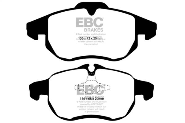 EBC - EBC 03 Saab 9-3 2.0 Turbo (Arc) Yellowstuff Front Brake Pads - DP41414R