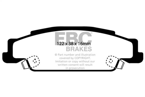 EBC - EBC 02-05 Cadillac CTS 2.6 Yellowstuff Rear Brake Pads - DP41646R