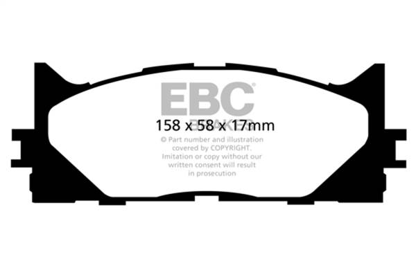 EBC - EBC 12-17 Toyota Camry 2.5L Yellowstuff Front Brake Pads - DP41790R