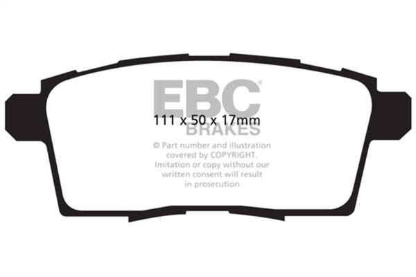 EBC - EBC 06-08 Ford Edge 3.5 2WD Yellowstuff Rear Brake Pads - DP41795R