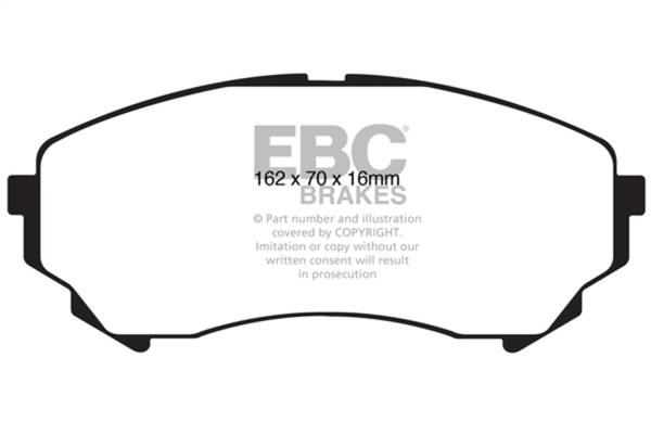 EBC - EBC 08-13 Cadillac CTS 3.6 (315mm Rear Rotors) Yellowstuff Front Brake Pads - DP41828R