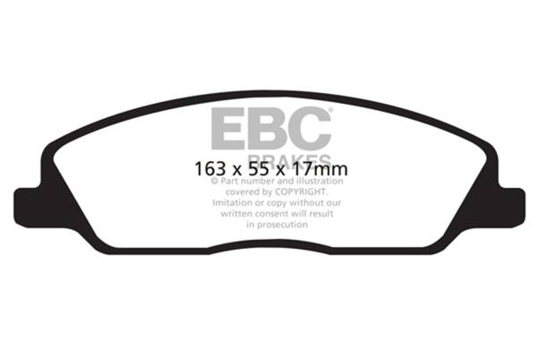EBC - EBC 10-14 Ford Mustang 3.7 Yellowstuff Front Brake Pads - DP41869R