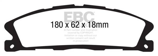 EBC - EBC 13+ Ford Explorer 3.5 Twin Turbo 4WD Yellowstuff Front Brake Pads - DP41886R