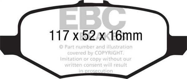 EBC - EBC 13+ Ford Explorer 3.5 Twin Turbo 4WD Yellowstuff Rear Brake Pads - DP41887R
