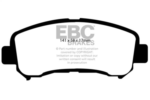 EBC - EBC 14+ Nissan Juke 1.6 Turbo Nismo RS Yellowstuff Front Brake Pads - DP41954R