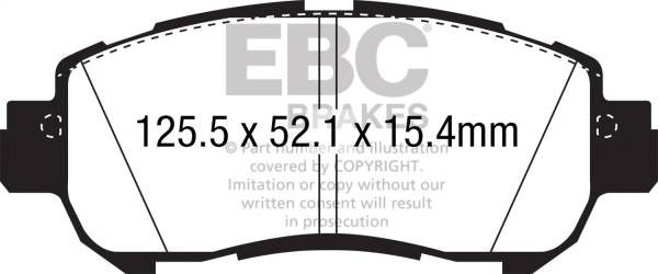 EBC - EBC 2018+ Nissan Kicks 1.6L Yellowstuff Front Brake Pads - DP42346R