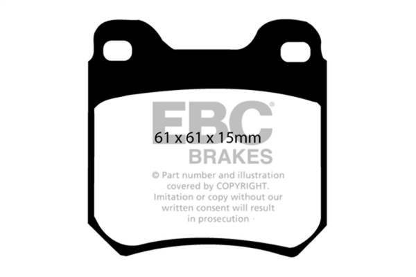 EBC - EBC 98 Saab 9-3 2.0 Turbo Yellowstuff Rear Brake Pads - DP4675R