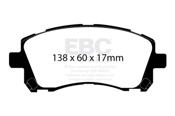 EBC - EBC 01-02 Subaru Impreza 2.0 Turbo WRX Bluestuff Front Brake Pads - DP51134NDX