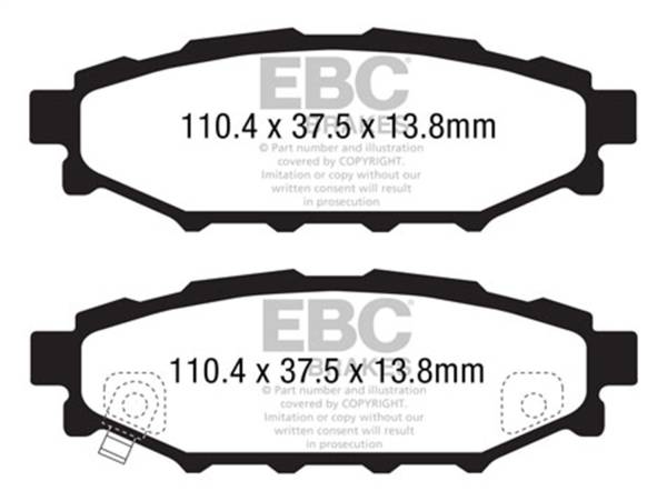 EBC - EBC 08-10 Subaru Impreza 2.5 Bluestuff Rear Brake Pads - DP51584NDX