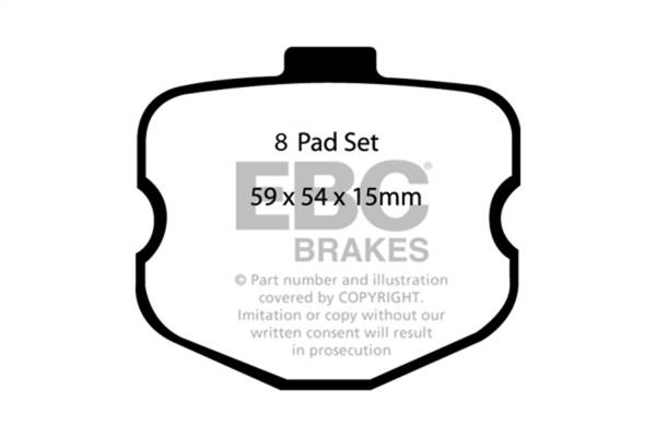 EBC - EBC 06-08 Chevrolet Corvette (C6) 7.0 (Z06) Bluestuff Rear Brake Pads - DP51771/2NDX