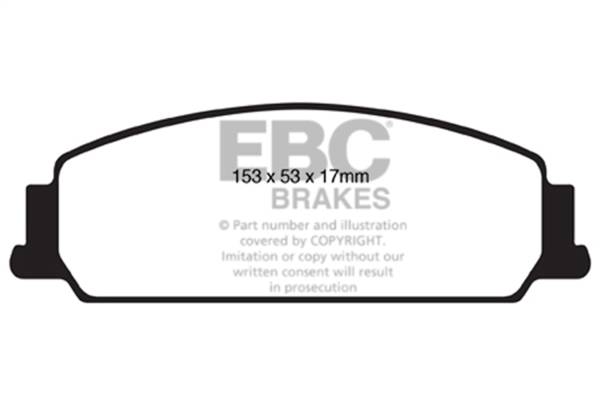 EBC - EBC 08-10 Pontiac G8 3.6 Bluestuff Front Brake Pads - DP51833NDX