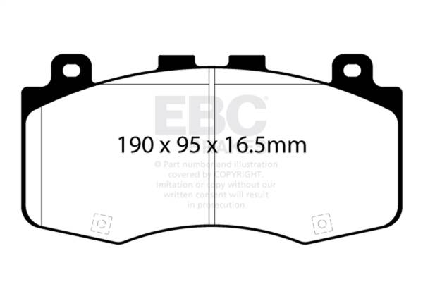 EBC - EBC 2018+ Jeep Grand Cherokee Trackhawk Bluestuff Front Brake Pads - DP52400NDX