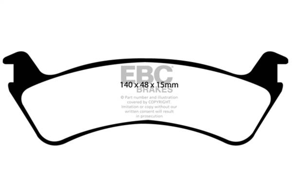 EBC - EBC 00-02 Ford Explorer Sport 4.0 2WD (Phenolic PisTons) Greenstuff Rear Brake Pads - DP61130