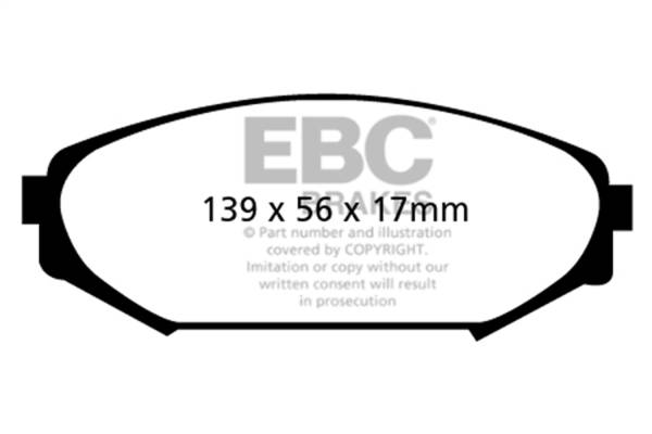 EBC - EBC 00-02 Acura MDX 3.5 Greenstuff Front Brake Pads - DP61311