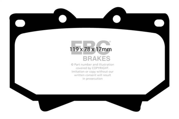 EBC - EBC 98-07 Lexus LX470 4.7 Greenstuff Front Brake Pads - DP61319