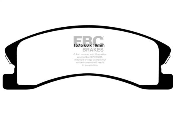 EBC - EBC 99-04 Jeep Grand Cherokee 4.0 (Akebono) Greenstuff Front Brake Pads - DP61664