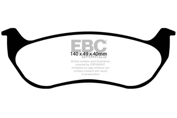 EBC - EBC 07-11 Ford Explorer Sport Trac 4.0 Greenstuff Rear Brake Pads - DP61673