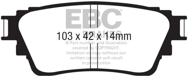 EBC - EBC 18-21 Mitsubishi Outlander Greenstuff Rear Brake Pads - DP62376