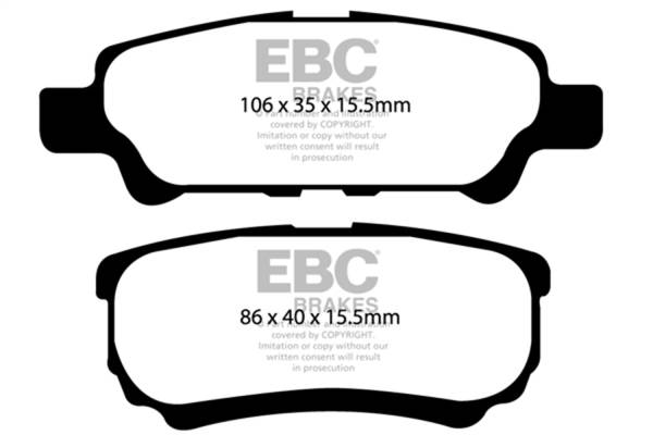 EBC - EBC 06-12 Dodge Caliber 2.4 Extra Duty Rear Brake Pads - ED91563
