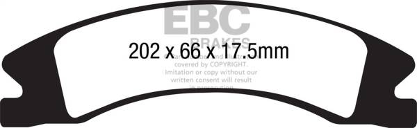 EBC - EBC 15+ Cadillac Escalade Ext/Esv 6.2 2WD Extra Duty Front Brake Pads - ED91885