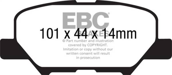 EBC - EBC 13+ Mitsubishi Outlander 2.4 FWD Extra Duty Rear Brake Pads - ED92171