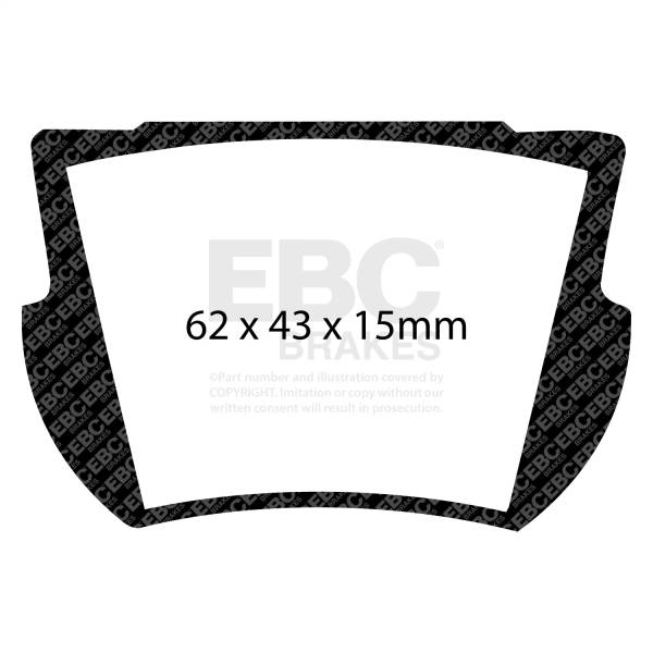 EBC - EBC 66-74 Lotus Elan 1.6 Ultimax2 Rear Brake Pads - UD065