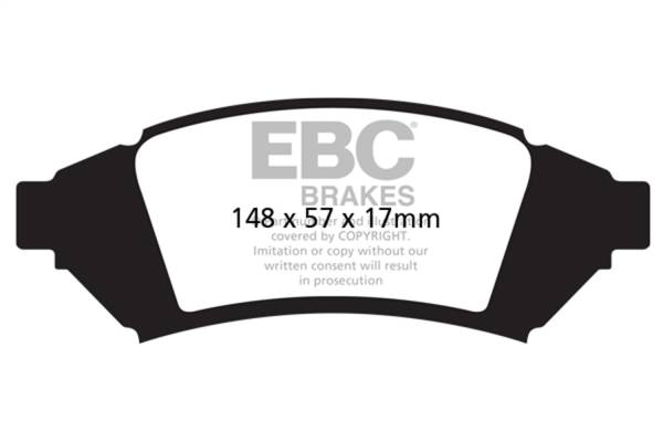 EBC - EBC 04 Pontiac Grand Prix 3.8 Ultimax2 Front Brake Pads - UD1000