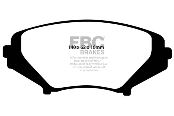 EBC - EBC 03-12 Mazda RX8 1.3 Rotary (Standard Suspension) Ultimax2 Front Brake Pads - UD1009