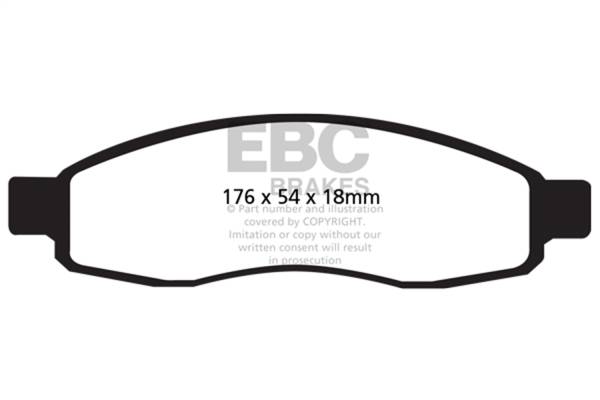 EBC - EBC 04-05 Infiniti QX56 5.6 Ultimax2 Front Brake Pads - UD1015