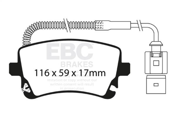 EBC - EBC 09-11 Audi A6 Quattro 3.0 Supercharged Ultimax2 Rear Brake Pads - UD1018