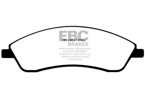 EBC - EBC 06-07 Cadillac CTS 2.8 (Sports Suspension) Ultimax2 Front Brake Pads - UD1019