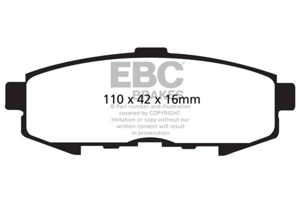 EBC - EBC 04-06 Mazda MPV 3.0 Ultimax2 Rear Brake Pads - UD1073