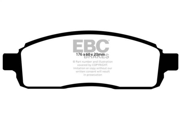 EBC - EBC 04 Ford F150 4.2 (2WD) 6 Lug Ultimax2 Front Brake Pads - UD1083