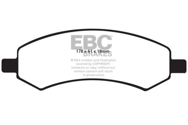 EBC - EBC 06-09 Chrysler Aspen 4.7 Ultimax2 Front Brake Pads - UD1084