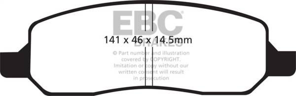 EBC - EBC 06-09 Buick Lucerne 3.8 Ultimax2 Rear Brake Pads - UD1172
