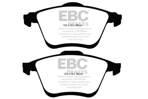 EBC - EBC 06-09 Mazda 6 2.3 Turbo (Mazdaspeed) Ultimax2 Front Brake Pads - UD1186