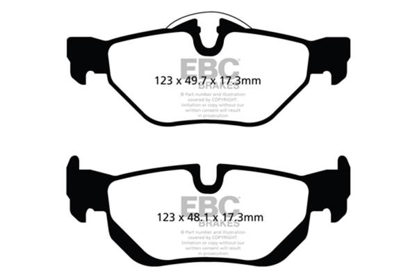 EBC - EBC 13+ BMW X1 2.0 Turbo (28i) Ultimax2 Rear Brake Pads - UD1267