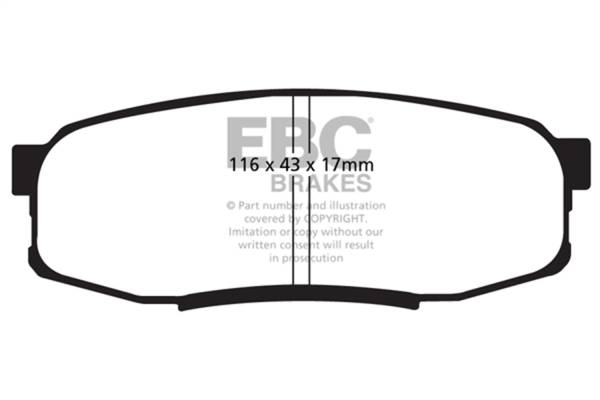 EBC - EBC 08+ Lexus LX570 5.7 Ultimax2 Rear Brake Pads - UD1304