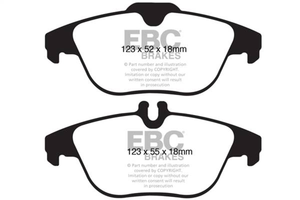 EBC - EBC 12-14 Mercedes-Benz C250 (W204) 1.8 Turbo Ultimax2 Rear Brake Pads - UD1341
