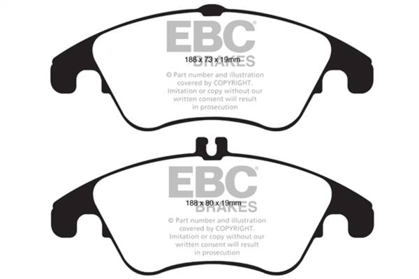 EBC - EBC 13-14 Mercedes-Benz C300 (W204) 3.5 Ultimax2 Front Brake Pads - UD1342