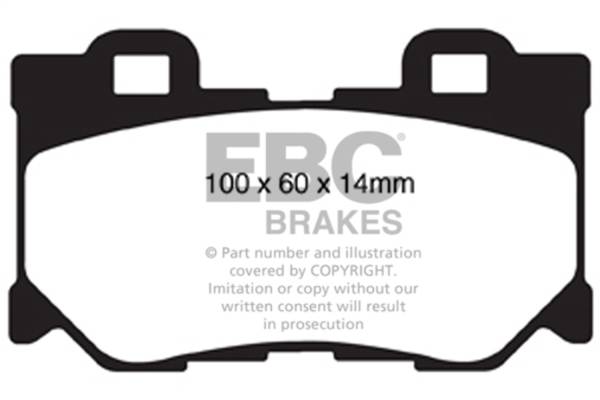 EBC - EBC 2013+ Infiniti Q50 Hybrid 3.5L Hybrid Sport Ultimax2 Rear Brake Pads - UD1347