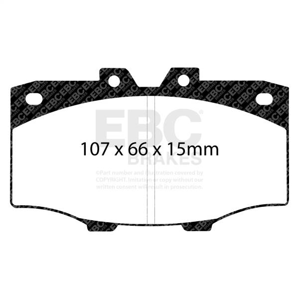 EBC - EBC 84-88 Toyota 4 Runner 2.4 Ultimax2 Front Brake Pads - UD137