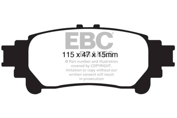 EBC - EBC 13+ Lexus GS350 3.5 RWD Ultimax2 Rear Brake Pads - UD1391