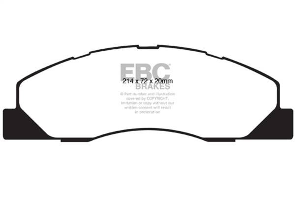 EBC - EBC 09-11 Dodge Ram 2500 Pick-up 5.7 2WD/4WD Ultimax2 Front Brake Pads - UD1399