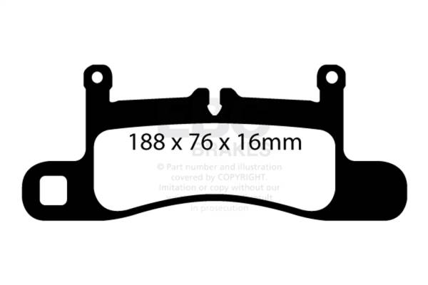 EBC - EBC 10-17 Volkswagen Touareg Ultimax OEM Replacement Rear Brake Pads - UD1453