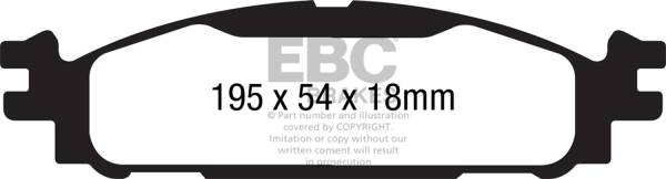 EBC - EBC 11+ Ford Explorer 2.0 Turbo 2WD Ultimax2 Front Brake Pads - UD1508