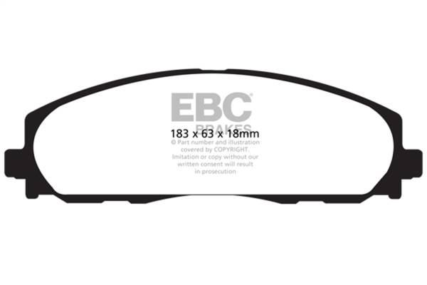 EBC - EBC 12+ Chrysler Town & Country 3.6 Ultimax2 Front Brake Pads - UD1589